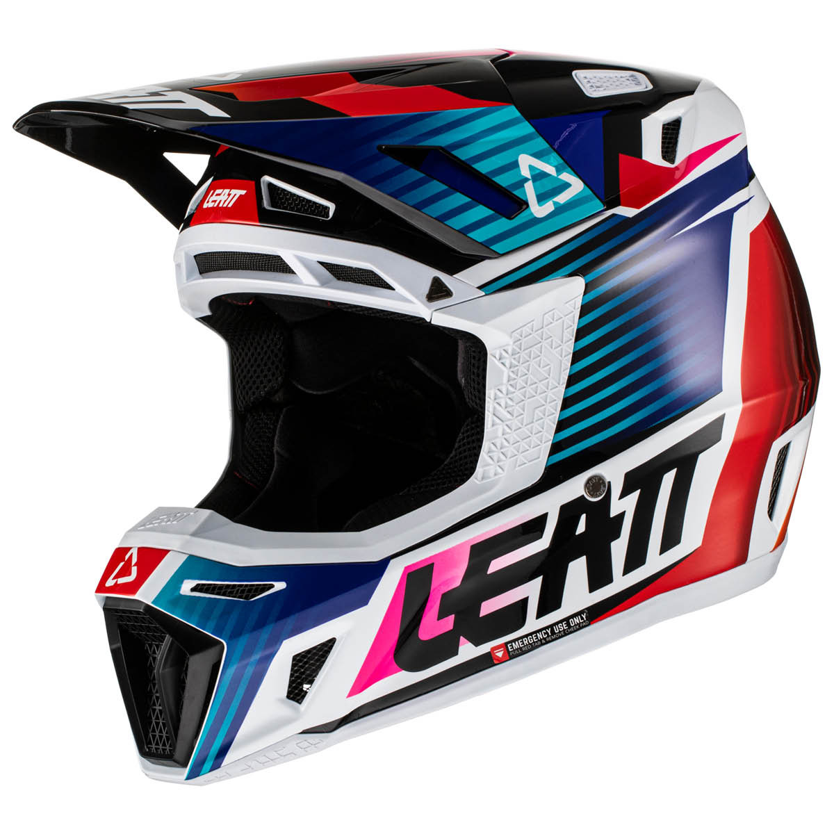 LEATT Motocross Helm Moto 8.5 V22 inkl. Brille, S royal