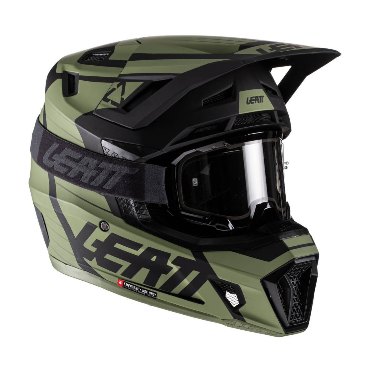 LEATT Helm Moto 7.5 V22 inkl. Brille, XXL cactus