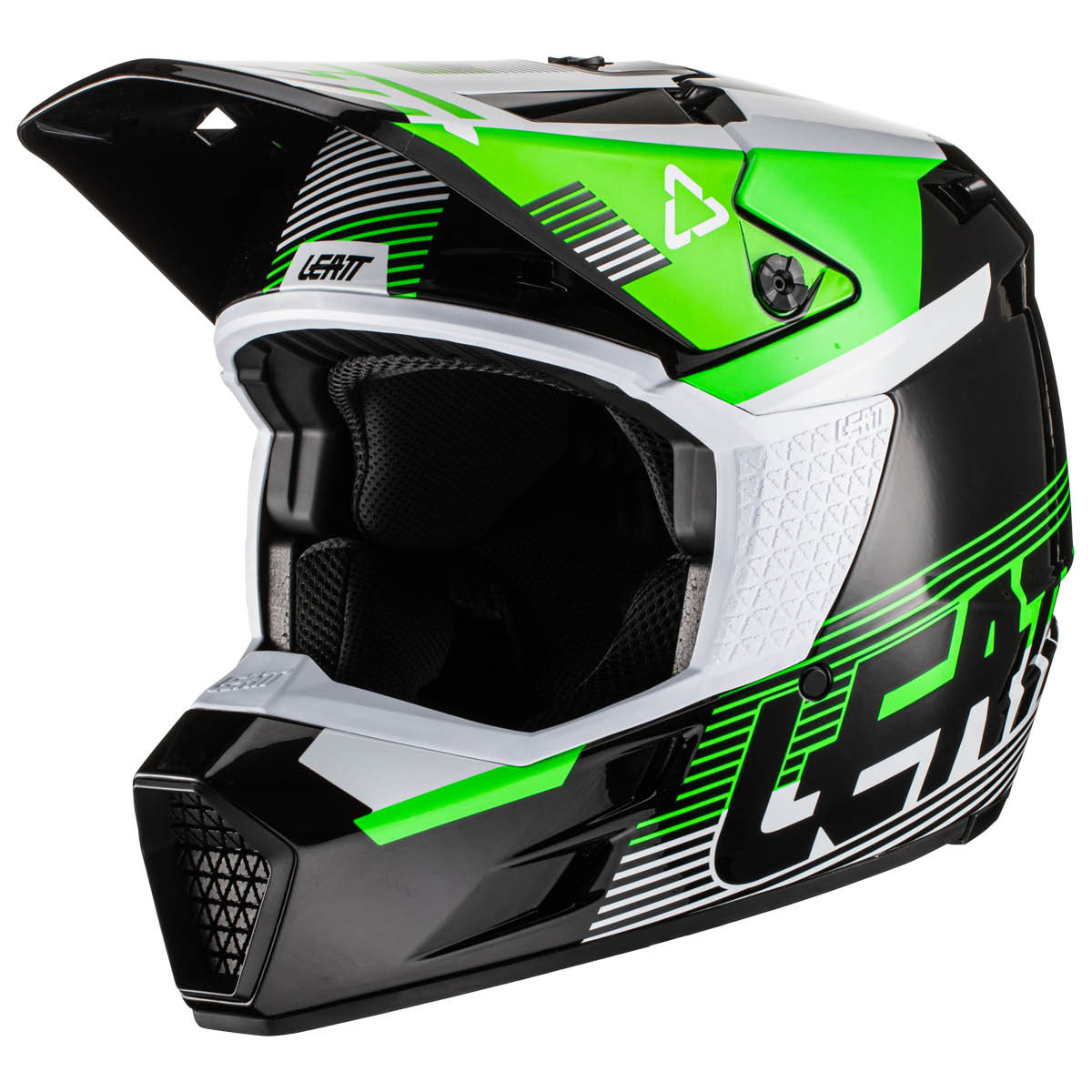 LEATT Helm Moto 3.5 V22 Junior, Čierna L