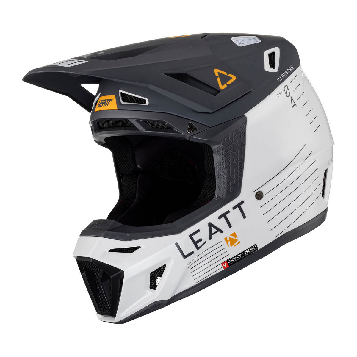 LEATT Motocross Helm Moto 8.5 V23 inkl. Brille, S metallic