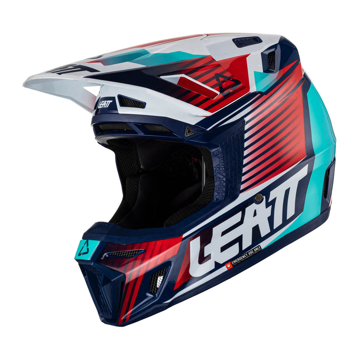 LEATT Motocross Helm Moto 8.5 V23 inkl. Brille, S royal