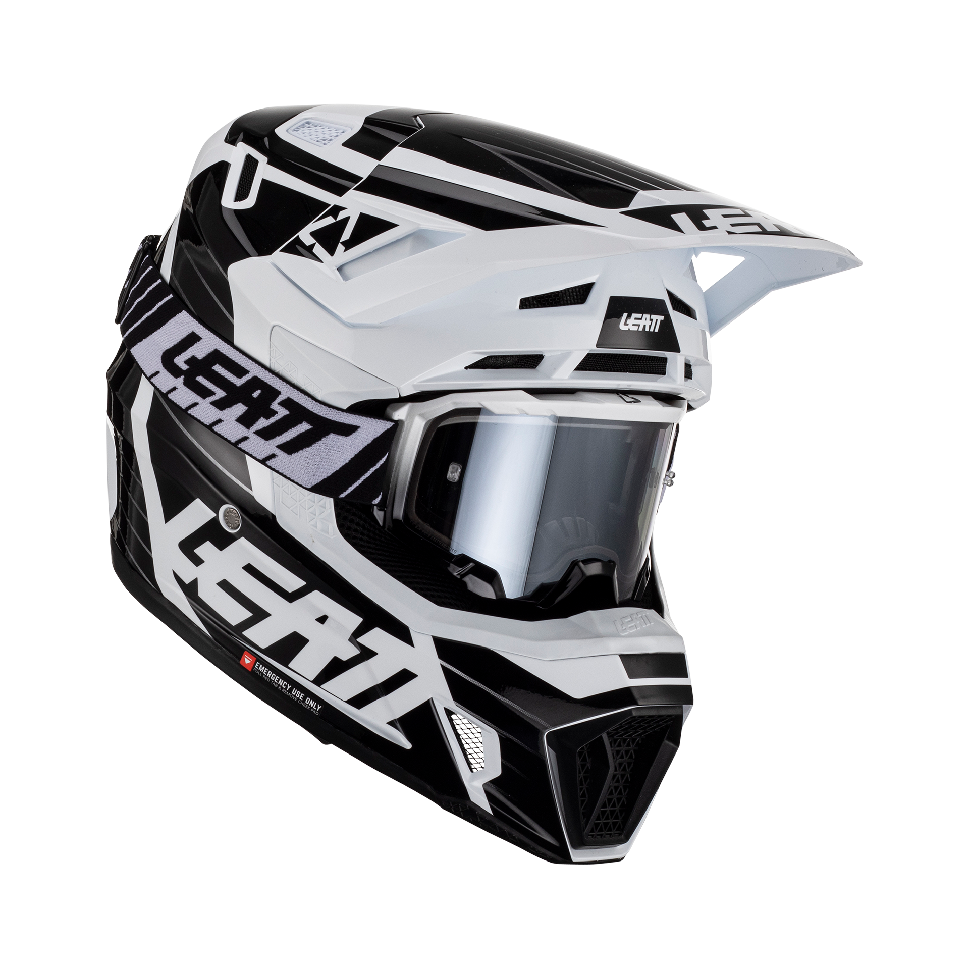 LEATT Motocross Helm Moto 7.5 V23 inkl. Brille, Modrá XS
