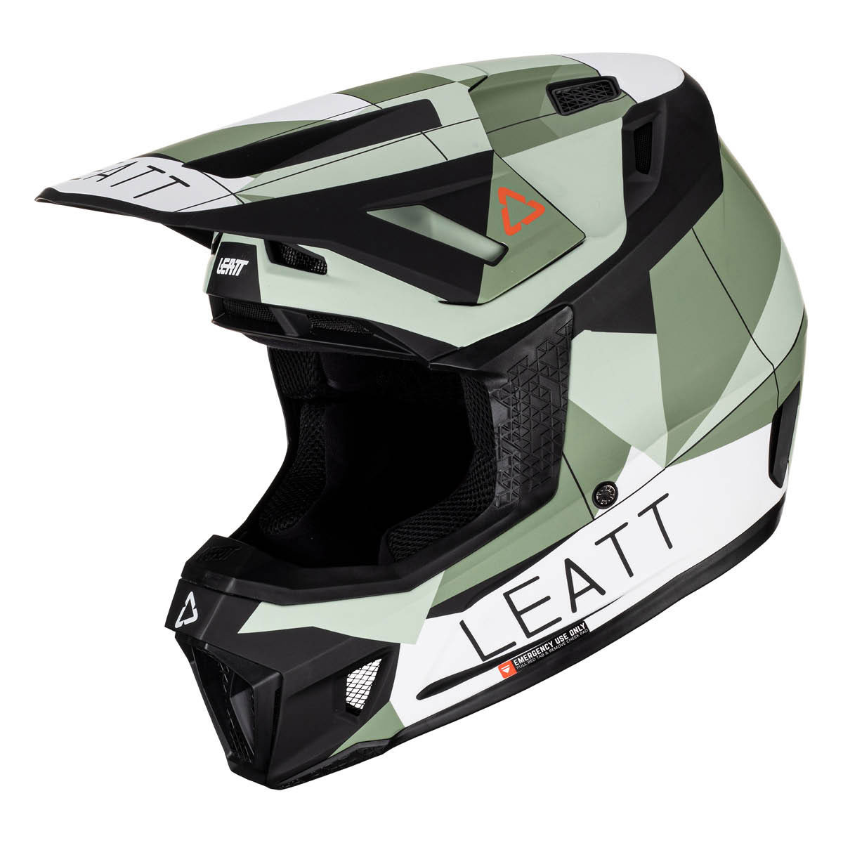 LEATT Motocross Helm Moto 7.5 V23 inkl. Brille, S cactus