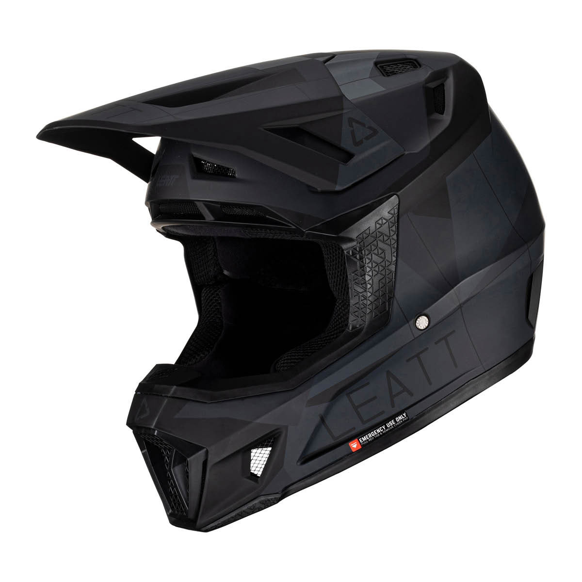 LEATT Motocross Helm Moto 7.5 V23 inkl. Brille, XS stealth